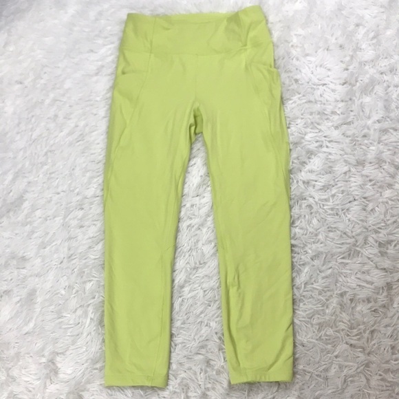 lululemon athletica Pants - Lululemon Time To Sweat Crop 23" Lemon Vibe
